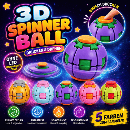 3D Model Spinner - Transforming Press & Spin Ball