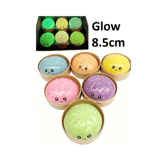 Dumpling Squishy Mystery Glow & Glitter - 8,5 cm