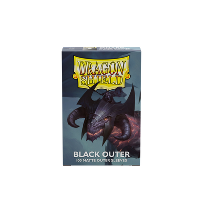 Dragon Shield Matte Outer Sleeves - Black - 100 Stück - Produktansicht