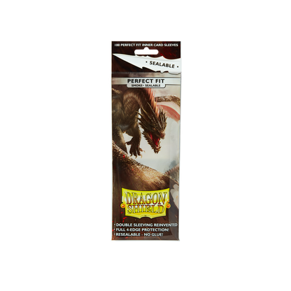 Dragon Shield Perfect Fit Sealable Innenhüllen - Smoke - 100 Stück - Produktansicht