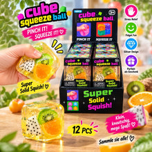 Nice Cube Obst – Frucht-Squishy mit Glitzer – 1 Stück – Sortimentsabbildung; Lieferumfang 1 Stück