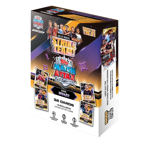 Topps Match Attax UEFA Club Competitions 2026/27 – Mini Tin / Booster Tin – Beispielmotiv, Lieferung 1 Tin